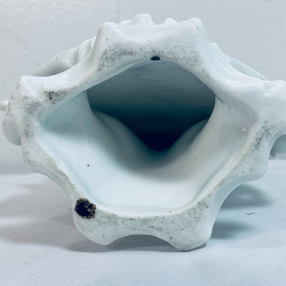 Antique Porcelain Menu Stand "Ariadne" Scene, Cherub Angels, 6.75" VNTG - Picture 6 of 6